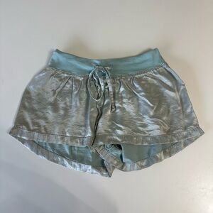 PJ Harlow Women's Light Blue Satin Pajama Shorts